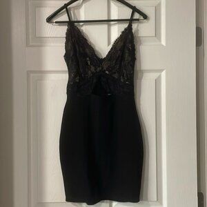 Gold Mini Ladder Dress